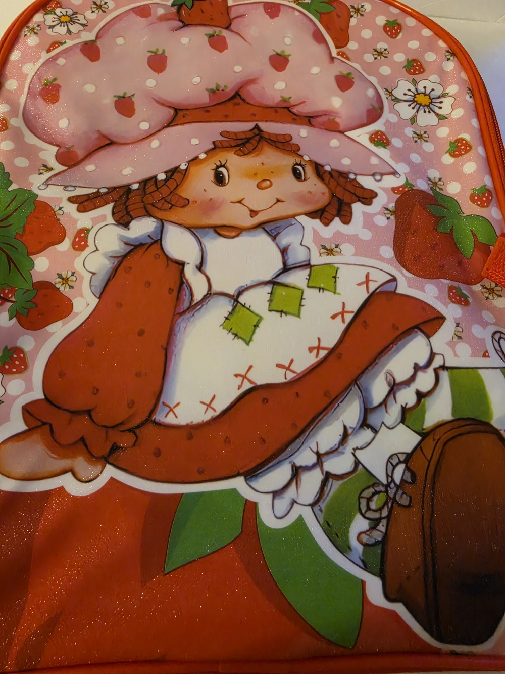 NWT - Strawberry Shortcake Print 16" Backpack W/Lunch Bag -School, Daycare, Work - Picture 4 of 9